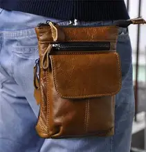 עור אמיתי שעוות שמן רטרו 7 "יוניברסל חיצוני מותן תיק טלפון פאוץ case עבור vernee thor/homtom ht20 pro/ht30/ht16 ht27 פרו(China)