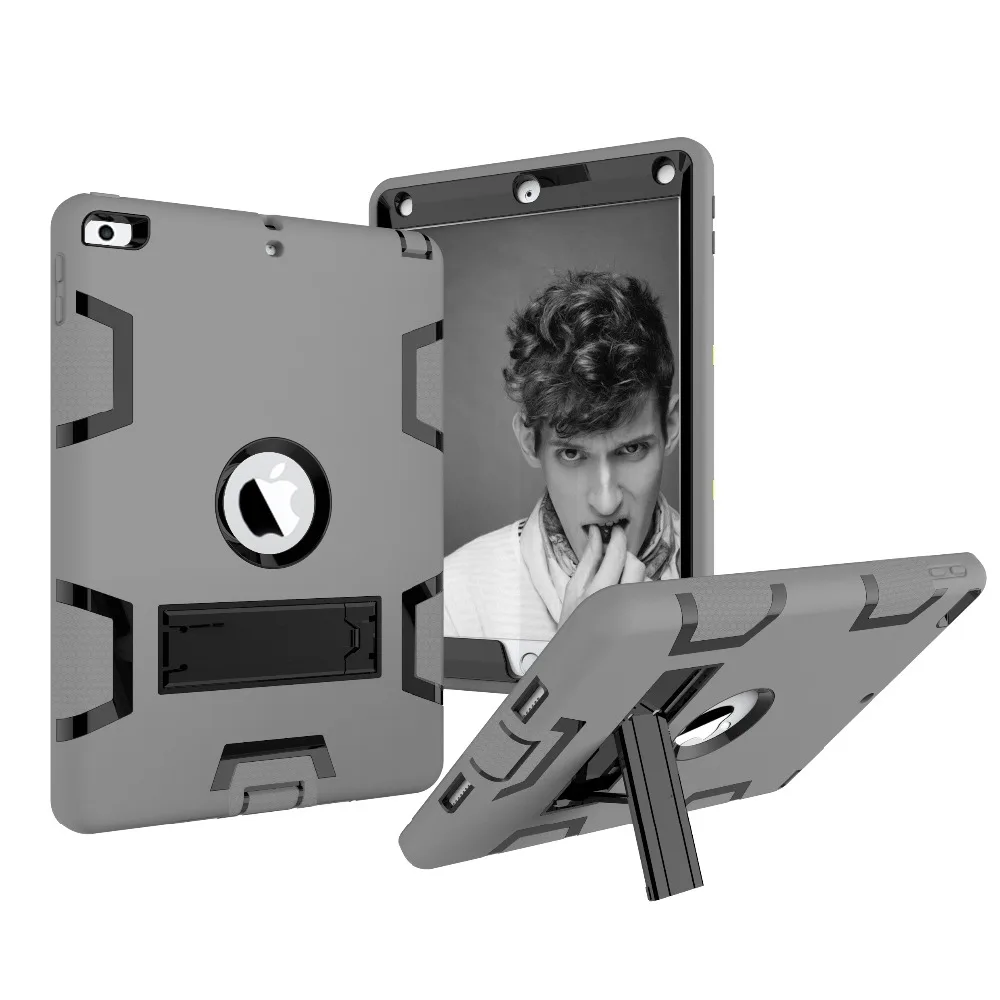 Противоударный чехол для Apple iPad 9,7 дюймов 5th 6th Gen подставка для крышки корпуса дети Безопасный силиконовый Жесткий защитный чехол