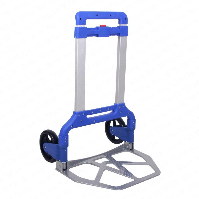 20% Portable Trolley Cart Folding Portable Trolley Car Aluminium Hand Push Cart Heavy Loading Trailer Handling Shopping Cart