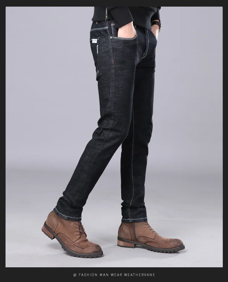 Новая мода Для мужчин S Черный обтягивающие джинсы Брюки для девочек Для мужчин Denim Joggers Брюки для девочек известный Брендовая Дизайнерская