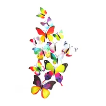 12pcs decal wall stickers home decorations 3D butterfly rainbow wall stickers bedroom home decor baby room