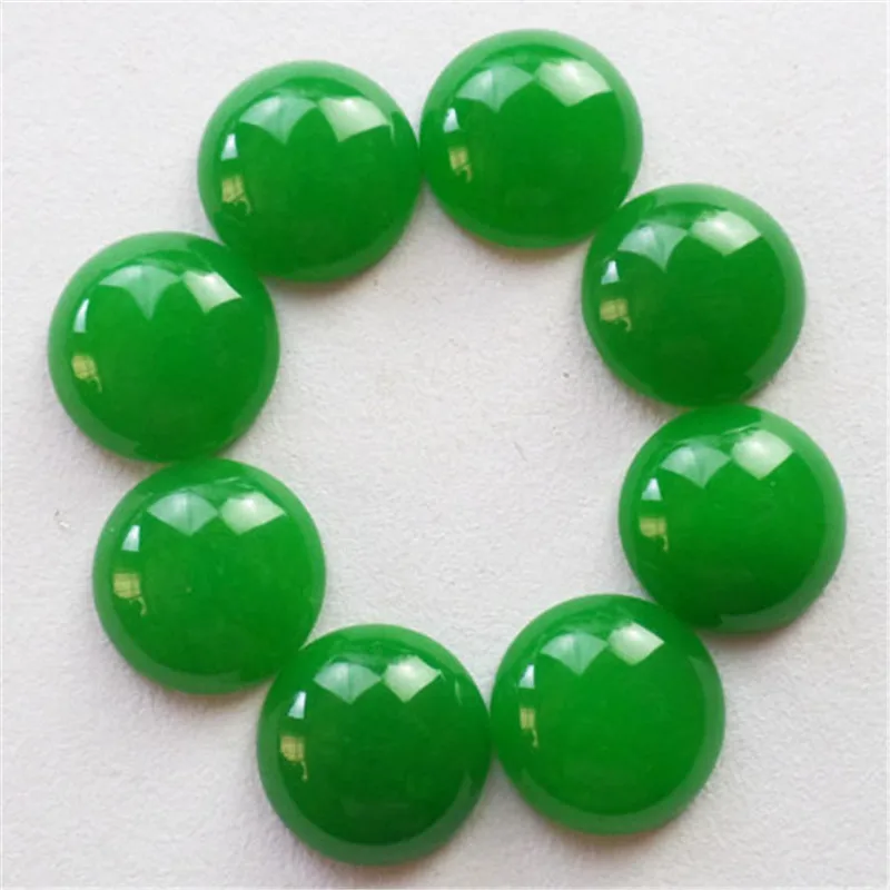 (8 шт./лот) A + Green Jades круглые Кабошоны 18x6 мм бесплатная доставка модные