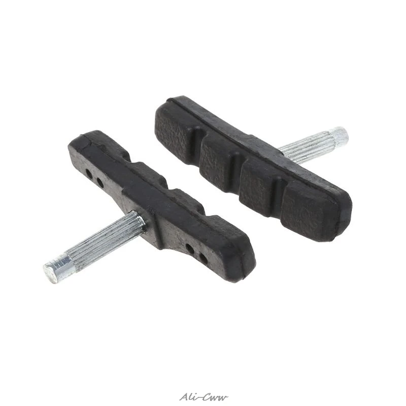 2pcs Brake Pads Bike Brake Pads Bicycle Disc Brake Pads Silent Rubber V Brake System Bike Parts Bicycle Cycling Safety Blocks MTB Mountain Bike Accessories