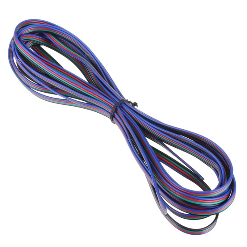 5m 4 Pin Rgb Led Extension Wire Connector Cable Cord For