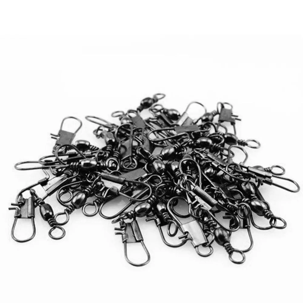 

50pcs fishing lure Connector accessories Simple design swivels interlock snap