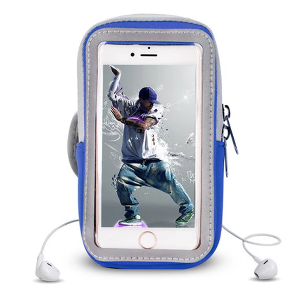 " спортивный браслет для бега для iphone 7 8 6 6s Plus X XR XS MAX XiaoMi 9 SE A2 A1 samsung S8 S9 Note 8 S10E S10 чехол нейлоновый чехол - Цвет: Blue 3
