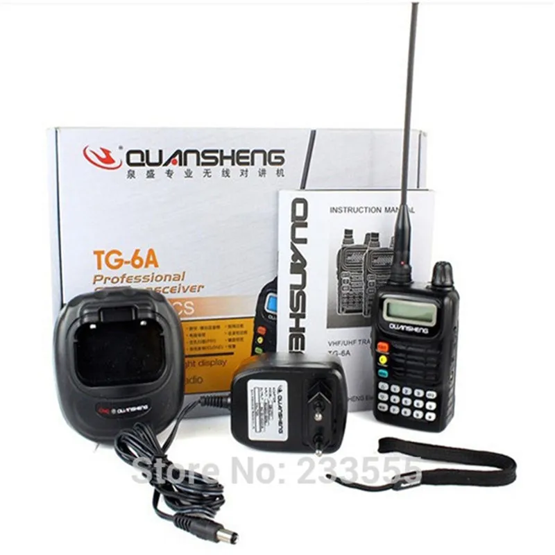 Monitor de Rádio em Dois Novo Rádio Walkie Talkie Quansheng Tg-6a 1500mah fm 5w Uhf 400-470mhz Sentidos 2pcs 9 Walkie-talkie