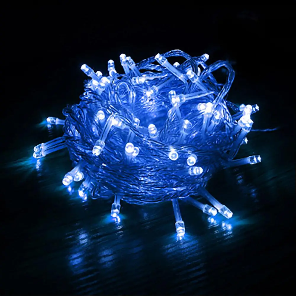 3,5 м светодиодный светильник-сосулька, 220 В, 110 В, Рождественский светильник, праздничная садовая гирлянда, водонепроницаемая Новогодняя сказочная декорация на ЕС/ - Испускаемый цвет: Синий