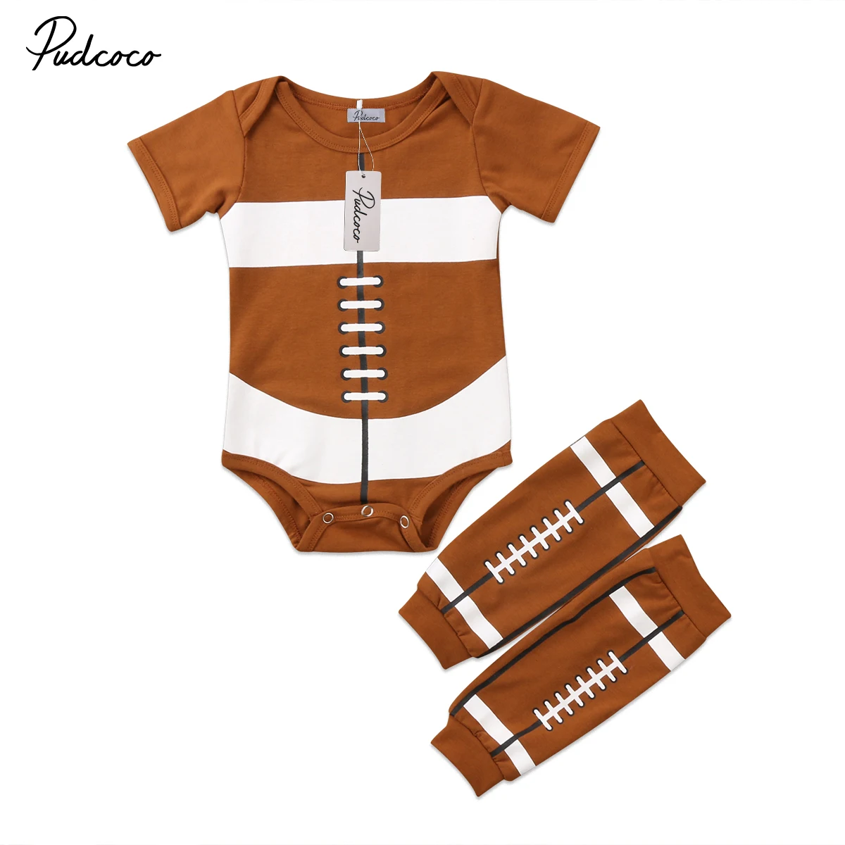 Newborn Baby Boy Girl Rugby Bodysuit Leg Warmer Clothing Set Babies