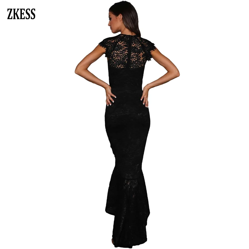 Black-Off-the-shoulder-Patchwork-Embroidered-Mermaid-Dress-LC610430-2-2