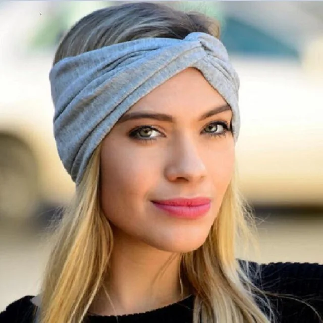 Women Fashion Cotton Headband Sports Softball Sweatband Hair Band
