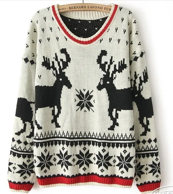 free shipping sweaters 2014 women fashionwinter cute christmas plus size christmas sweaters