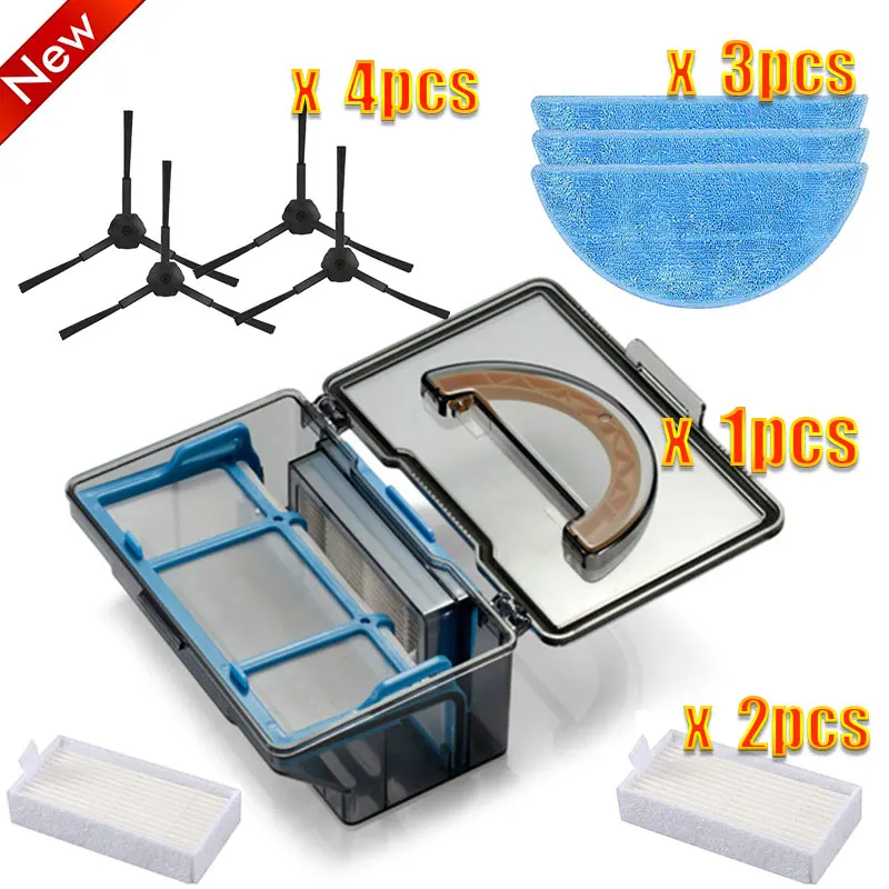 

dust box side Brush hepa Filter Mop cloth for ilife v5 v50 v55 x5 v5s V3 V3s pro v5pro ilife v5s pro robot vacuum cleaner Parts