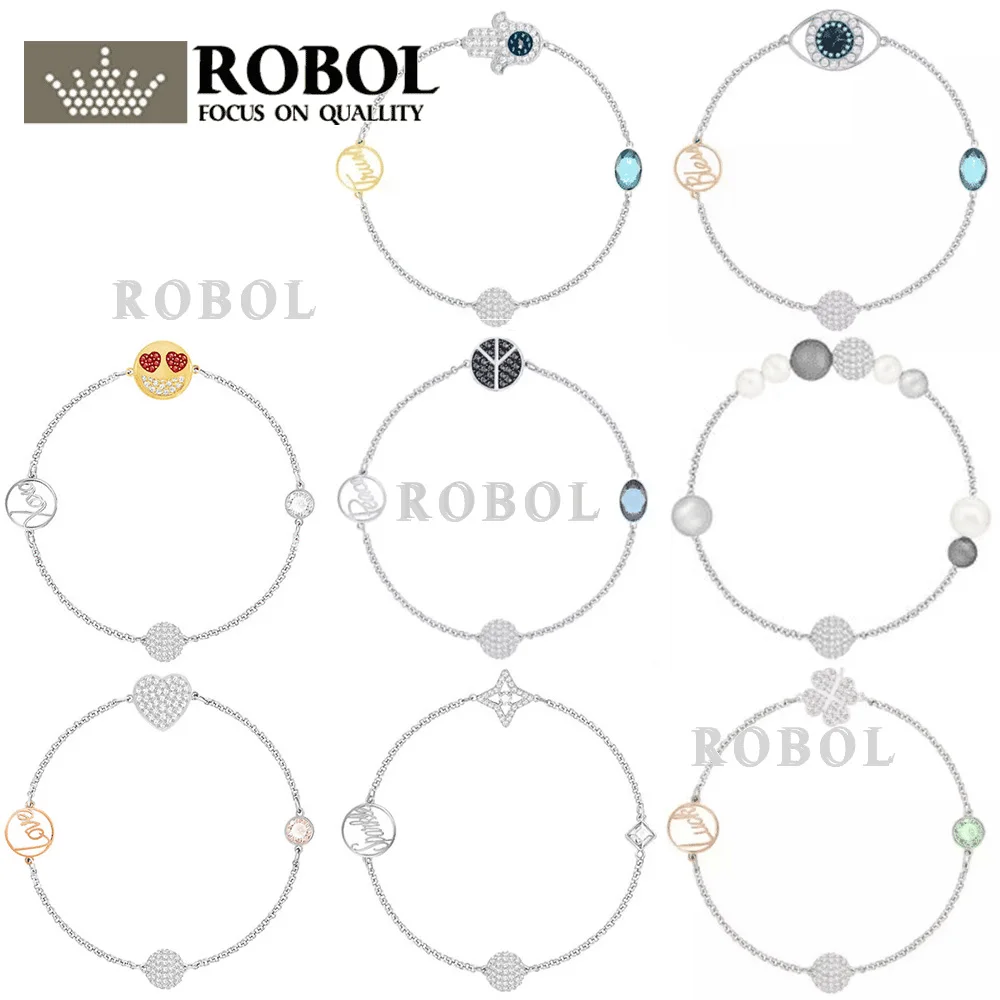 

ROBOL High Quality Swa Original bracelets Women Jewelry Making For Women Wholesale Brand 1:1 Production Free Shipping Gifts For