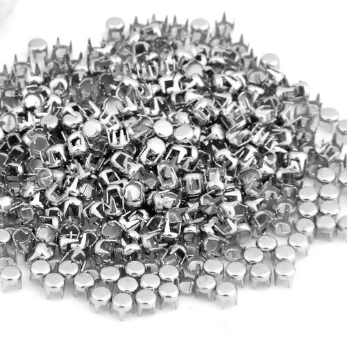 

2015 New 4 claw 6mm Silver Leather craft DIY Round Studs Spots Spikes rivets and studs for bag,shoes,cloths accessries200pcs/lot