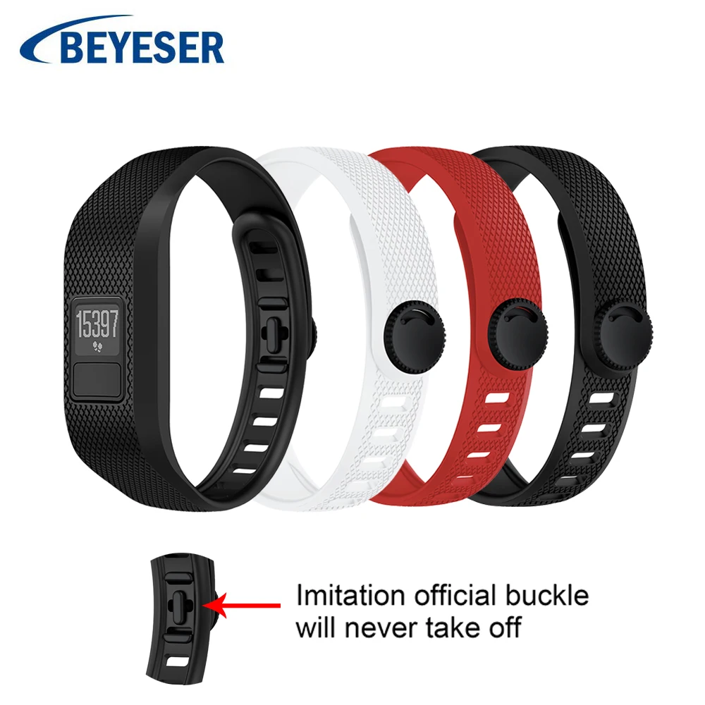 

For Garmin Vivofit 3 Watch strap Outdoor Sports Fashion Smart watchband Silicone Replacement wristband Snap button watchstrap