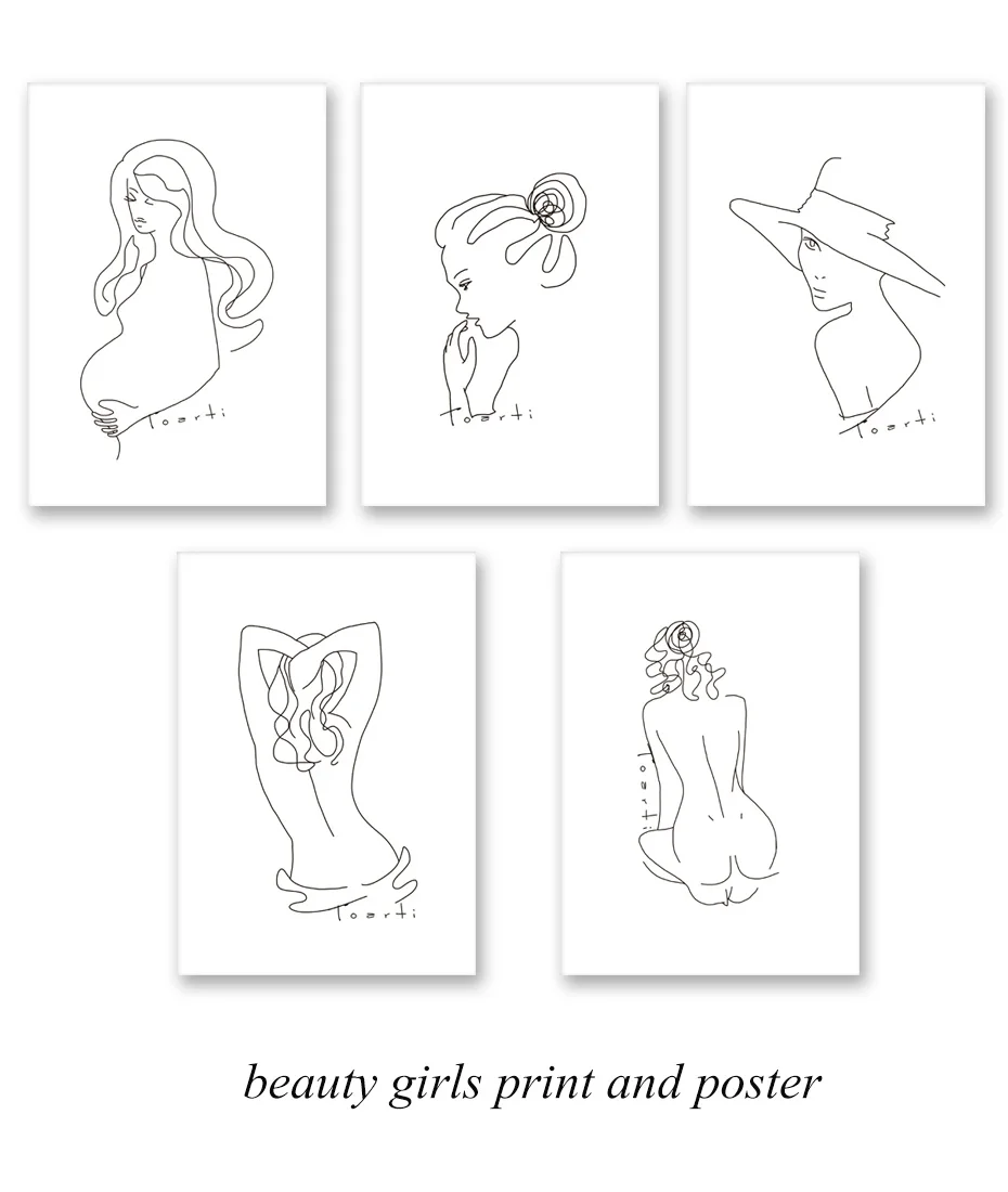 Beauty of lines Sexy Women Body Nordic Posters And Print Modern Canvas Painting Abstract Minimalist Art Wall Picture Home Decor  (1)