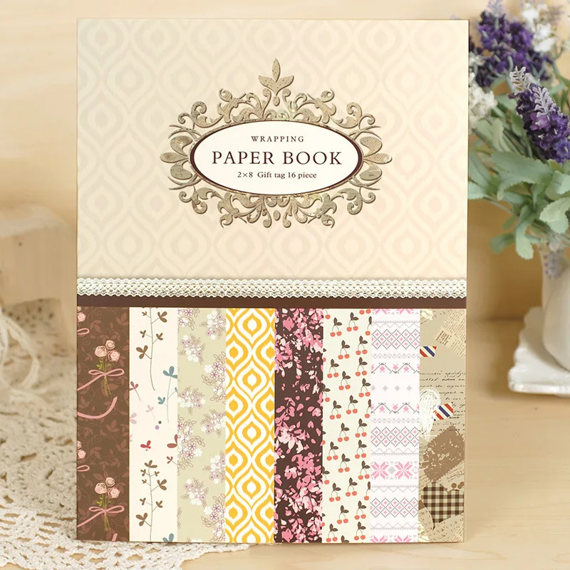 16 Lembar Diy Papercraft Srping Bunga Hadiah Pembungkus Kertas A4