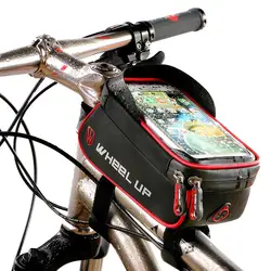 Колеса до Велоспорт Сенсорный экран Водонепроницаемый велосипед сумки MTB дорожный корзина Рама Передняя труба руль нейлоновая сумка для