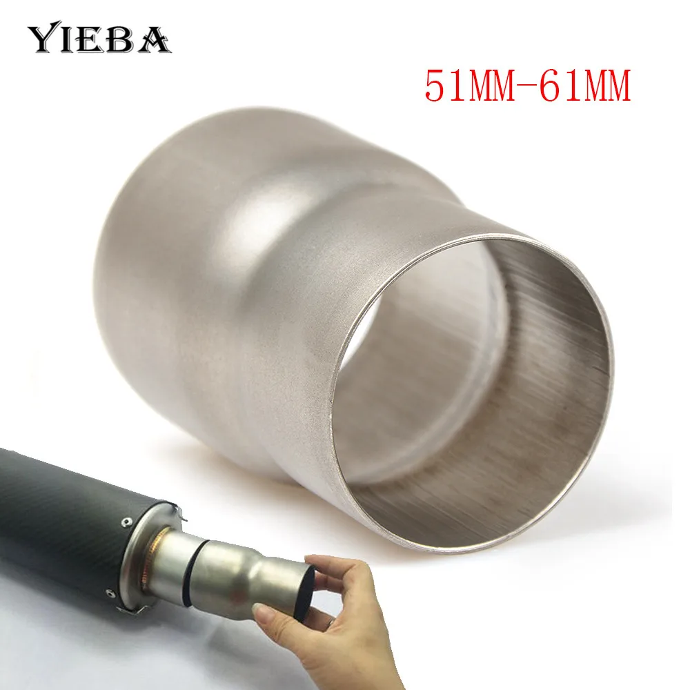61mm-51mm Motorcycle Modified exhaust Muffler pipe Adapter Reducer Connector Pipe Tube