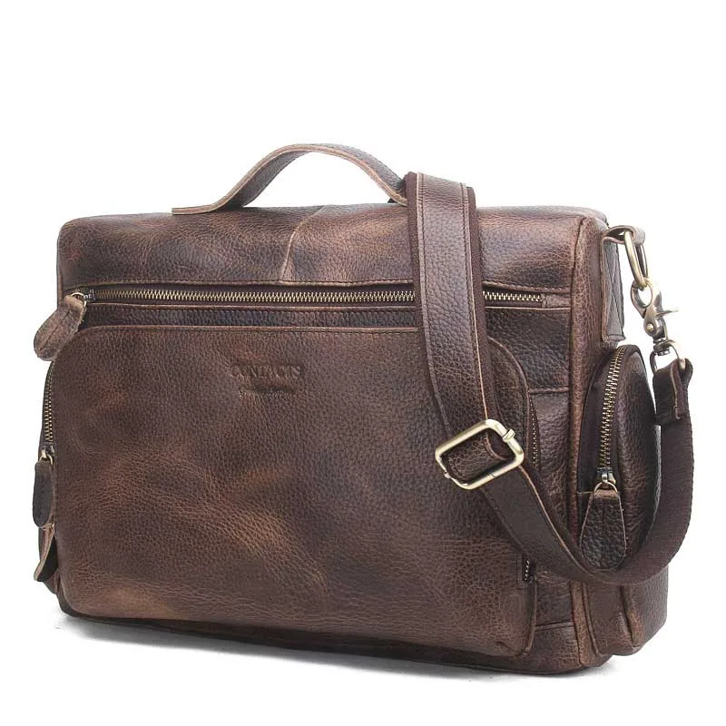 

2017 the latest exquisite luxury quality Korean leather Messenger shoulder fashion retro bag original personality crazy horse