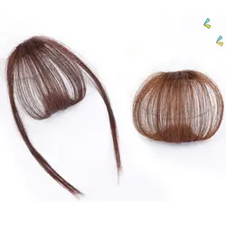 AOSIWIG короткие челки синтетические термостойкие волокно натуральный Короткие Поддельные накладная челка для женщин волосы штук