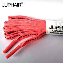JUP1-12Pair Orange Red Sports Basketball Canvas Shoelaces Reflective Shoelace Luminous Laces Unisex Fashion Party Camping String