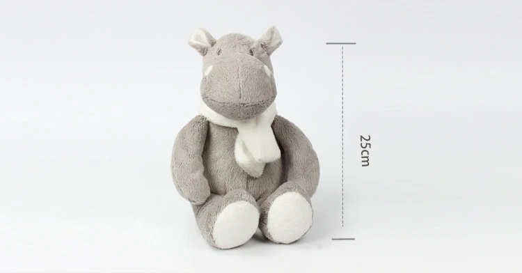 Kawaii Scarf Hippos Plush Dolls Toy Kids Appease Stuffed Animals Soft Toys Fluffy Cushion Baby Comfortable Educational Dolls (3)