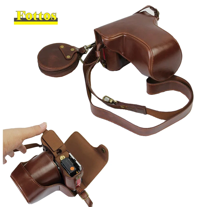 Di Alta Qualità Dell'Unità Di Elaborazione Di Cuoio Della Macchina Fotografica Sacchetto Di Caso Per Fujifilm Xa3 X-A3 Xa2 Xa10 Xm1 X-A20 Xa5 16-50 18