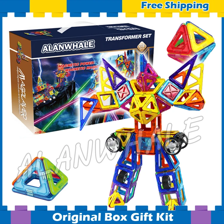 

220pcs/set Super Magnetic Building Bricks3D DIY Training ABS plastic magnets Educational Toy Deluxe Miracle Brain Sets