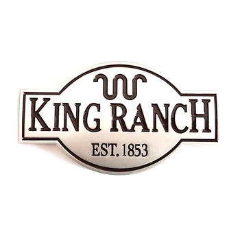 

100PCS/LOT ABS MATTE SILVER COLOR KING RANCH EMBLEM EMBLEME EMBLEMA BADGE