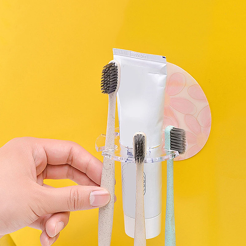 

1PC Plastic Toothbrush Holder Toothpaste Storage Rack Shaver Tooth Brush Dispenser Bathroom Organizer Accessories Tools