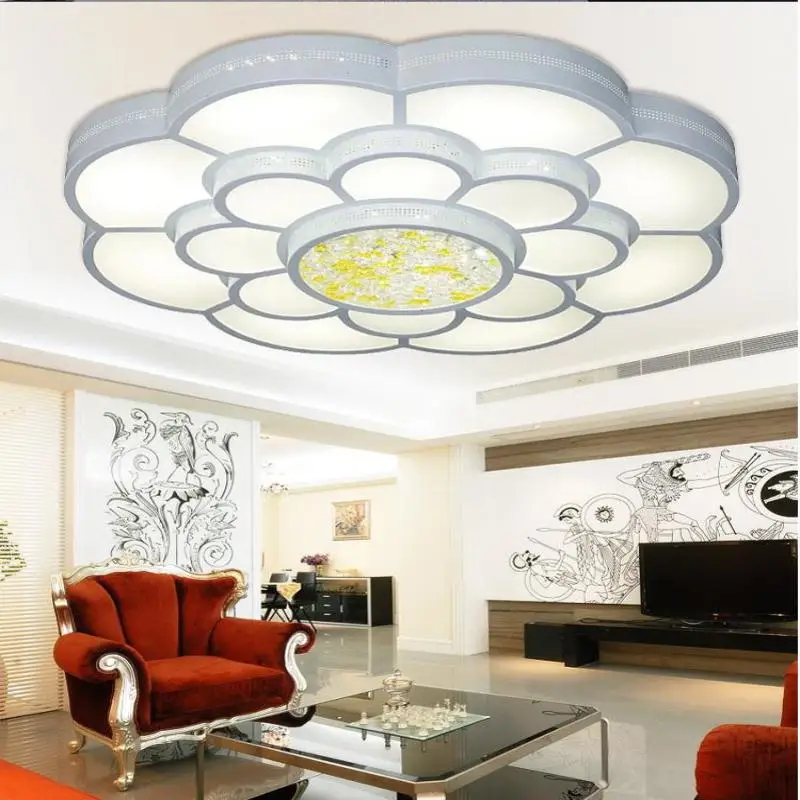 

Acrylic LED Crystal Ceiling lights Plum Lustre Luminarias Flush Mounted Lamparas De Techo Warm White/Natural Light Plafonnier