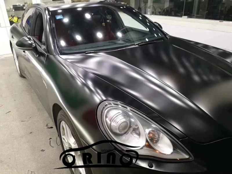 satin black vinyl film wrap-1