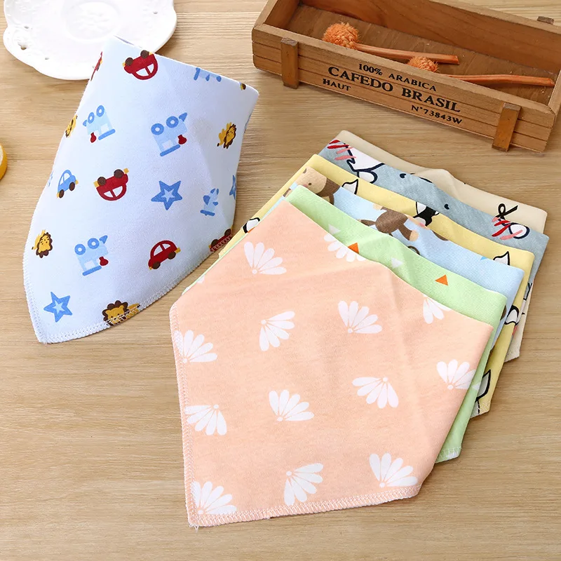 

CYSINCOS Baby Cotton Bibs Infant Feeding Towel Bibs Newborn Girls Boys Toddler Triangle Scarf Bandana Baby Accessory Burp Cloth