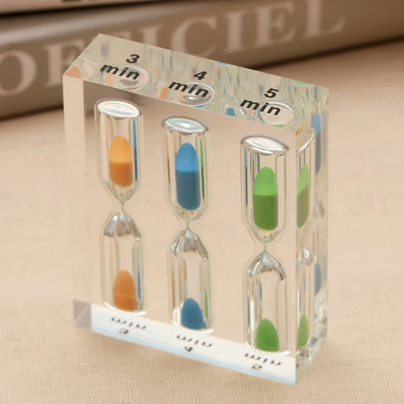 Sand Timer Acrylic Hourglass 1/2/3/4/5 Minutes Creative Home Decoration
