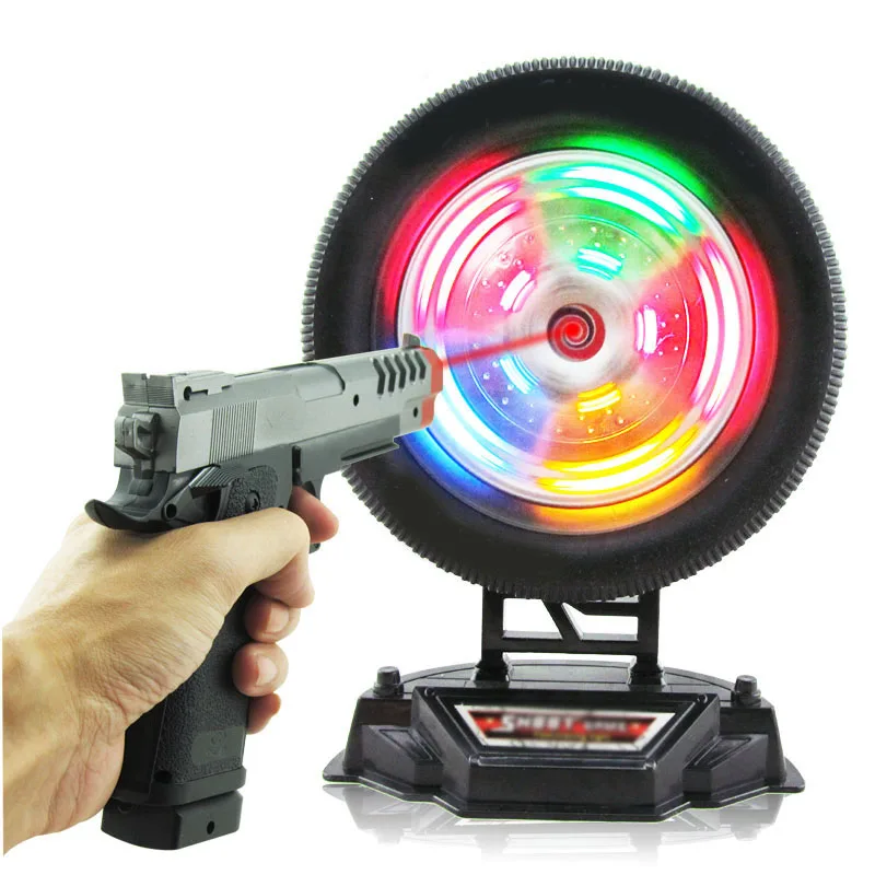 

Children Electric Gun Toy Model Laser Shooting Training Wheel Targeting Toy Gun Toys For Children Hobbies Action Toy Figures
