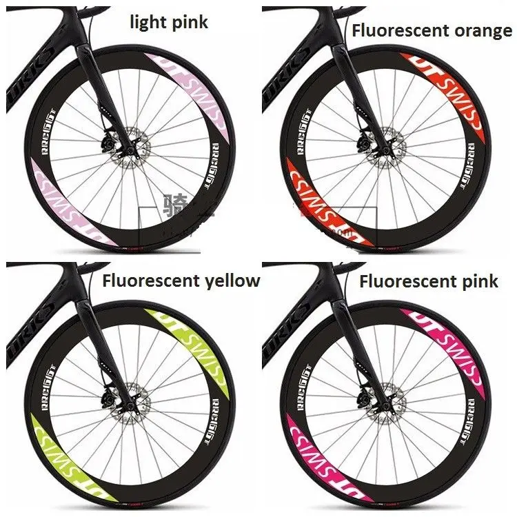 Cheap Road Bike  Two Wheels Stickers for DT Bicycle Race Cycling Reflective Decals 3