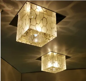 

Box crystal LED Ceiling Lights red ceiling lights 3 w crystal green corridor light background KTV wall ceiling lamps zzp