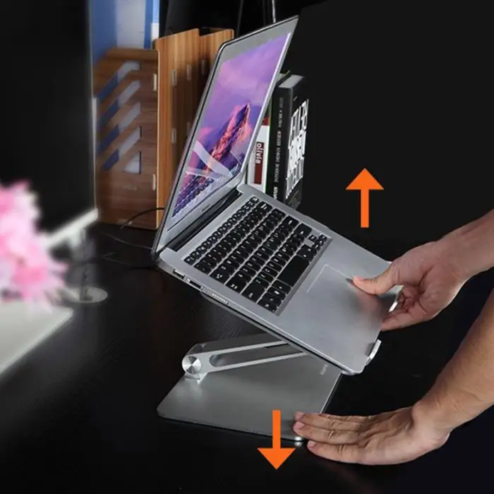 Новый универсальный держатель для ноутбука из алюминиевого сплава, Складная регулируемая полка для ноутбука, планшета DOM668