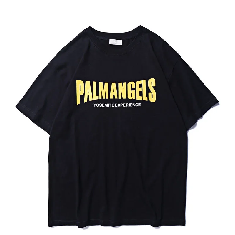 

Hip Hop Palm Angels T Shirts Best Quality Letter Style Cotton Casual Palm Angels Top Tees Men Women Palm AngelsT-shirt