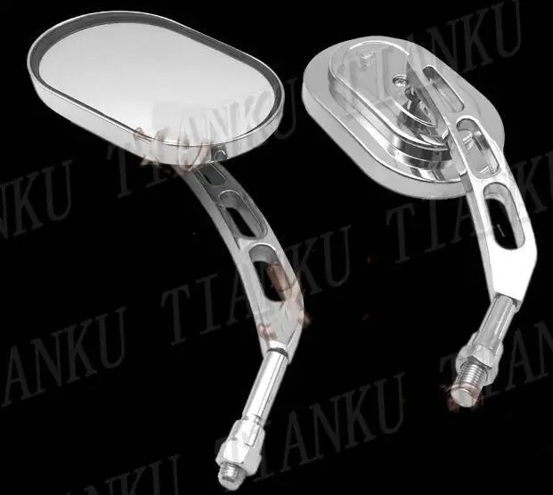 Chrome Мотоцикл зеркала заднего вида для Yamaha VStar 400 650 1100 1300 Virago Xv 250 535 750 1100 Road Star Custom измельчитель