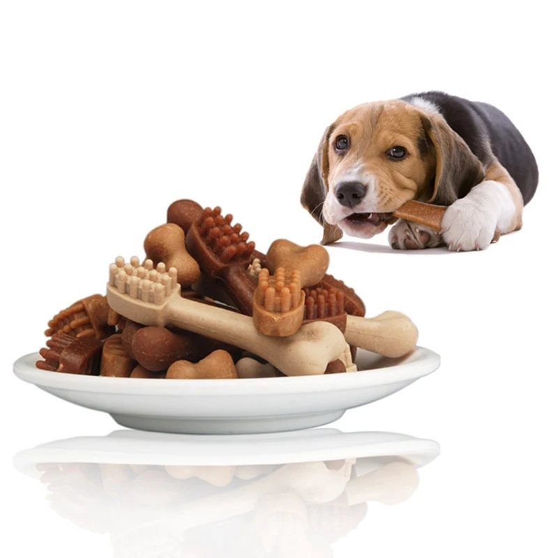 

15 Pcs Chewing Bones Dog Chews Bones Dental care treats Buffalo leather treats
