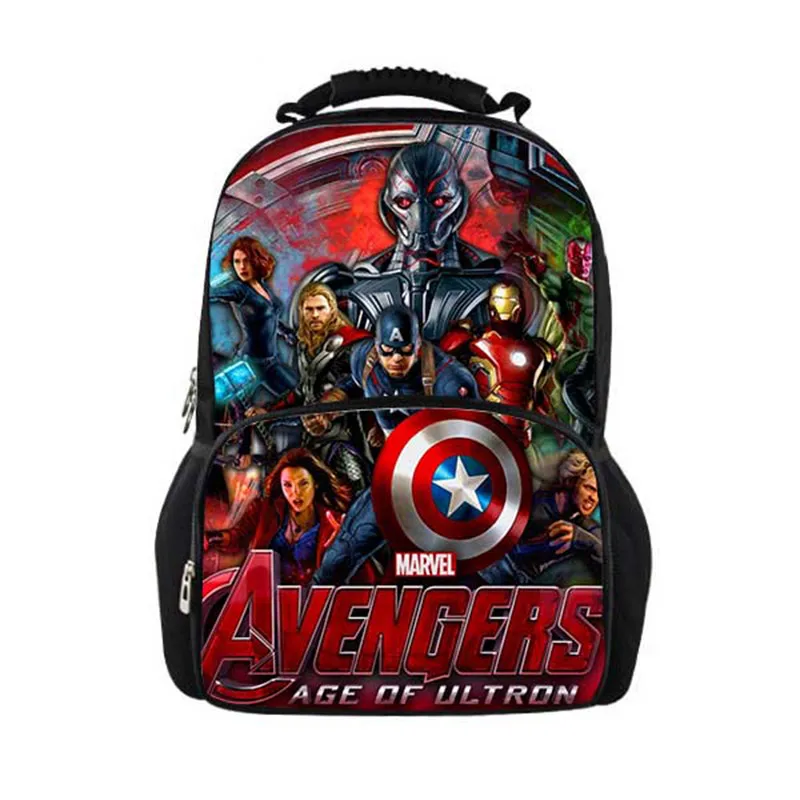 

The Avengers Iron Man Hulk War Action Figure Backpack Children School Bags High Quality Schoolbag Teenager Boys Men Travel Bag