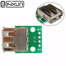 10 шт. USB 2,0 гнездо для DIP 4P разъем адаптера 2,54 мм сварная плата конвертер Pinboard для мобильного телефона линии передачи данных