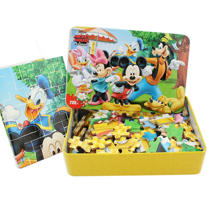 200pcs Disney Mickey Mouse Puzzle Toys For Kids Educational