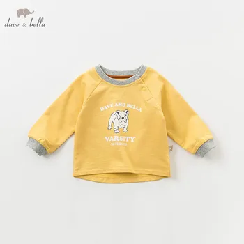 

DBA9493 dave bella spring baby T-shirt children long sleeve tops infant toddler high quality tops kids lovely tees
