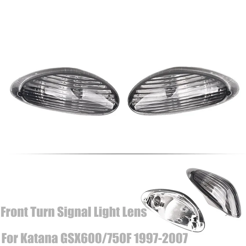 

Front Turn Signals Light Indicator Blinker Lens Cover For Suzuki 1997-2007 Katana 600 750 GSX 600F 750F Smoke