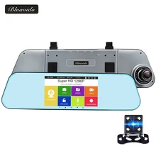 Bluavido 5″ IPS Touch Car Rearview Mirror DVR Night Vision ADAS Full HD 1080P Car Video Camera Recorder Dual Lens 1296P Dashcam