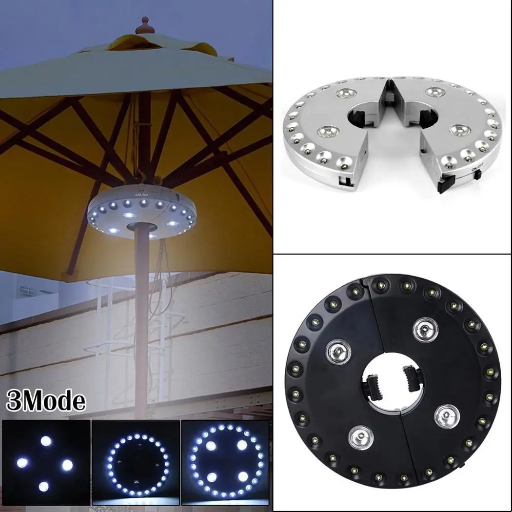 

Outdoor Patio Umbrella Pole Light 28 5 (W) LED 3 Modes Camping Tent Lamp Outdoor,Courtyard, Battery 1 200